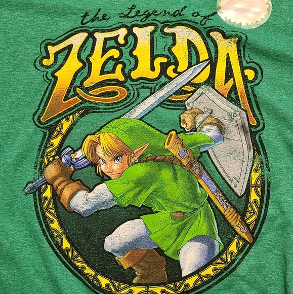 NEW! ZELDA RETRO PRINT T-SHIRT  M - Picture 1 of 4